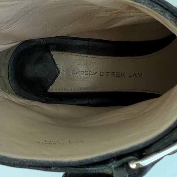 Derek Lam 10 Crosby Women Boots Leather Coleen Buckle Moto Grunge Biker Size 8.5 - Picture 7 of 12